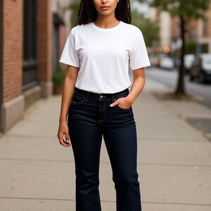 True Religion Womens Becky Jeans Dark Wash 28‎